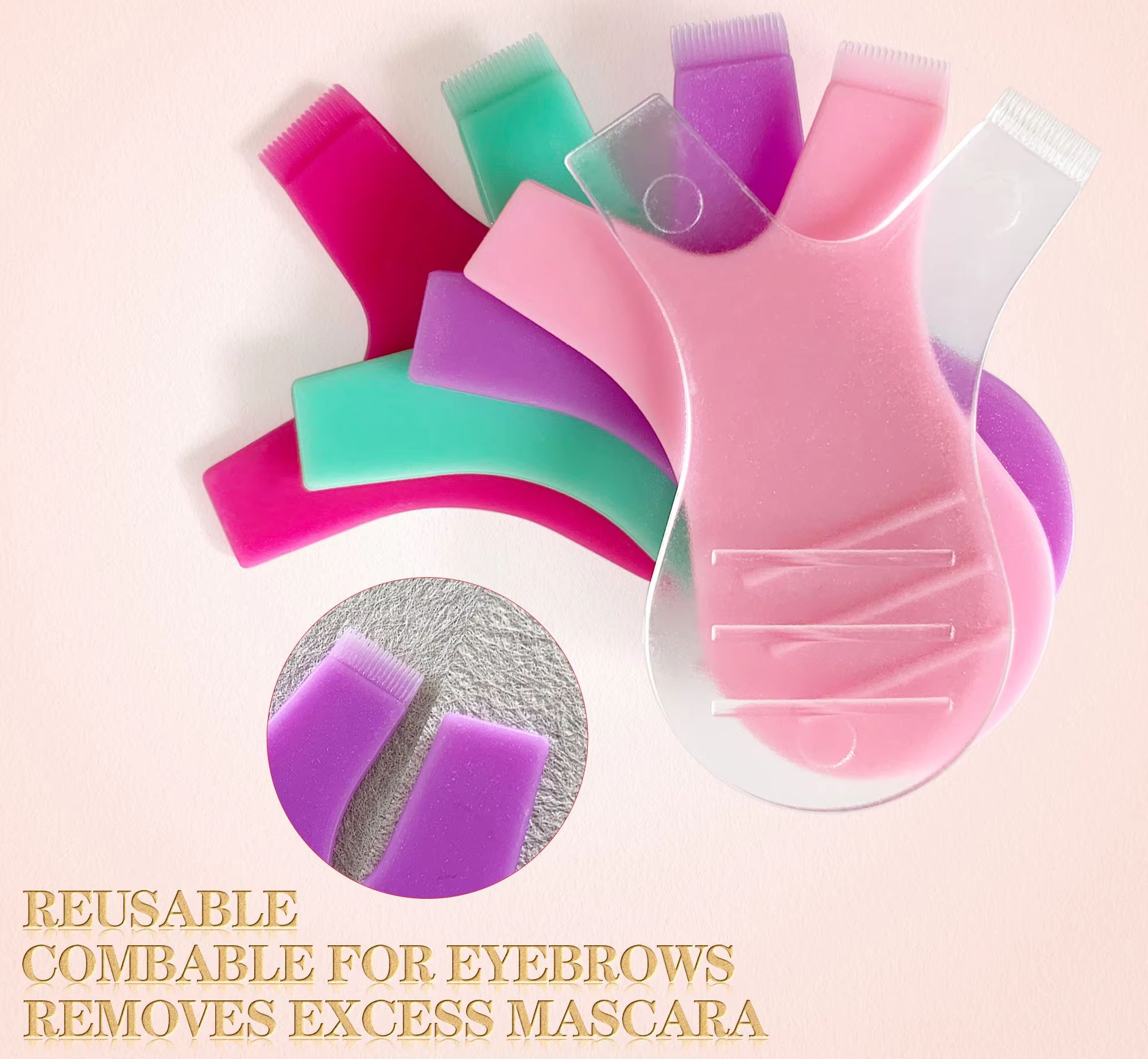 Eyelash Extension Y Shape - 50 adet Makyaj Kirpik Fırçaları Yeniden