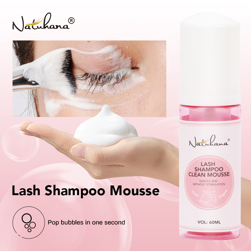 Eyelash Extension No 9 - NATUAHANA 60ml Kirpik Şampuanı Köpüren Temizleyici