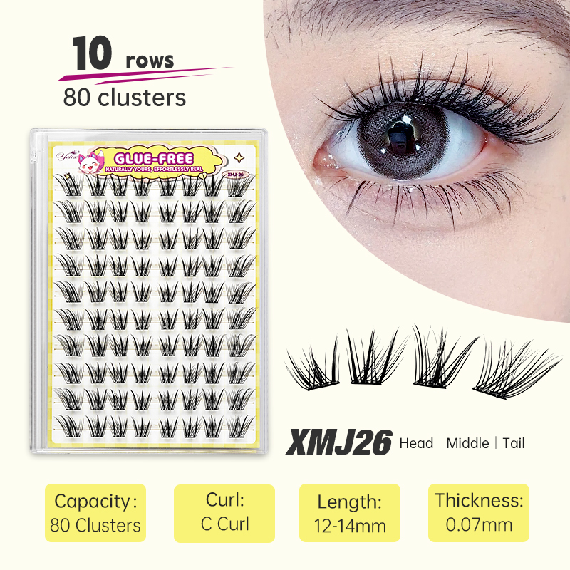 Eyelash Extension With Glue - Yelix Fox tarzı Yan Uçan Kirpikler