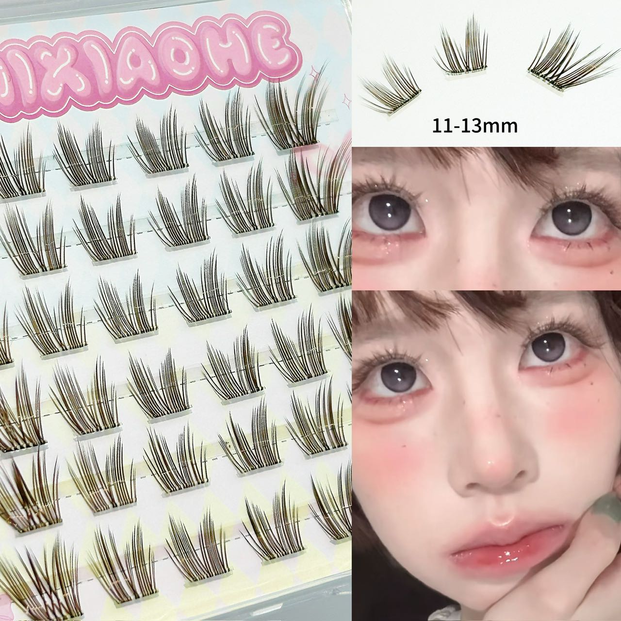 Lash Adhesive Glue - Mixiaohe Siyah Kahverengi Yapıştırıcısız Kiraz Kirpik