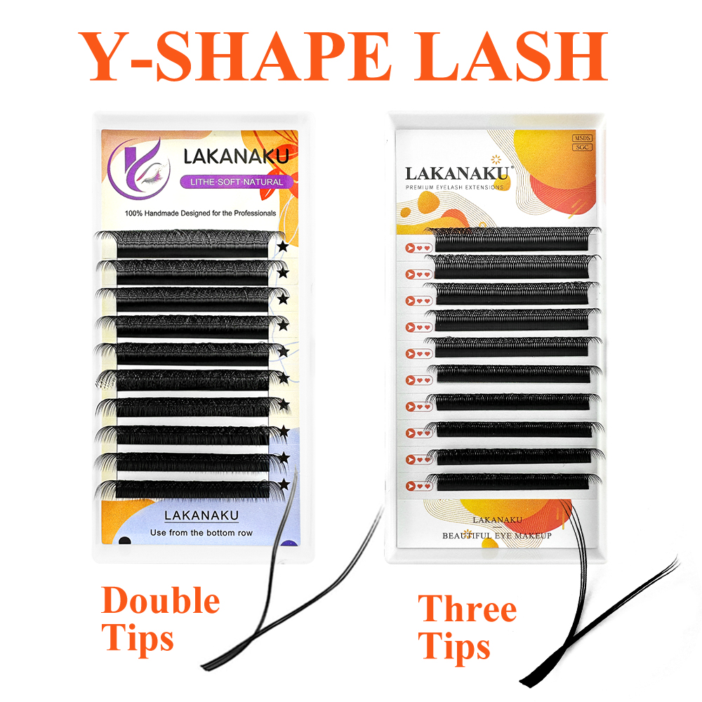 Eyelash Extension Y Shape - LAKANAKU Y Kirpik Uzantıları Kirpikler ve