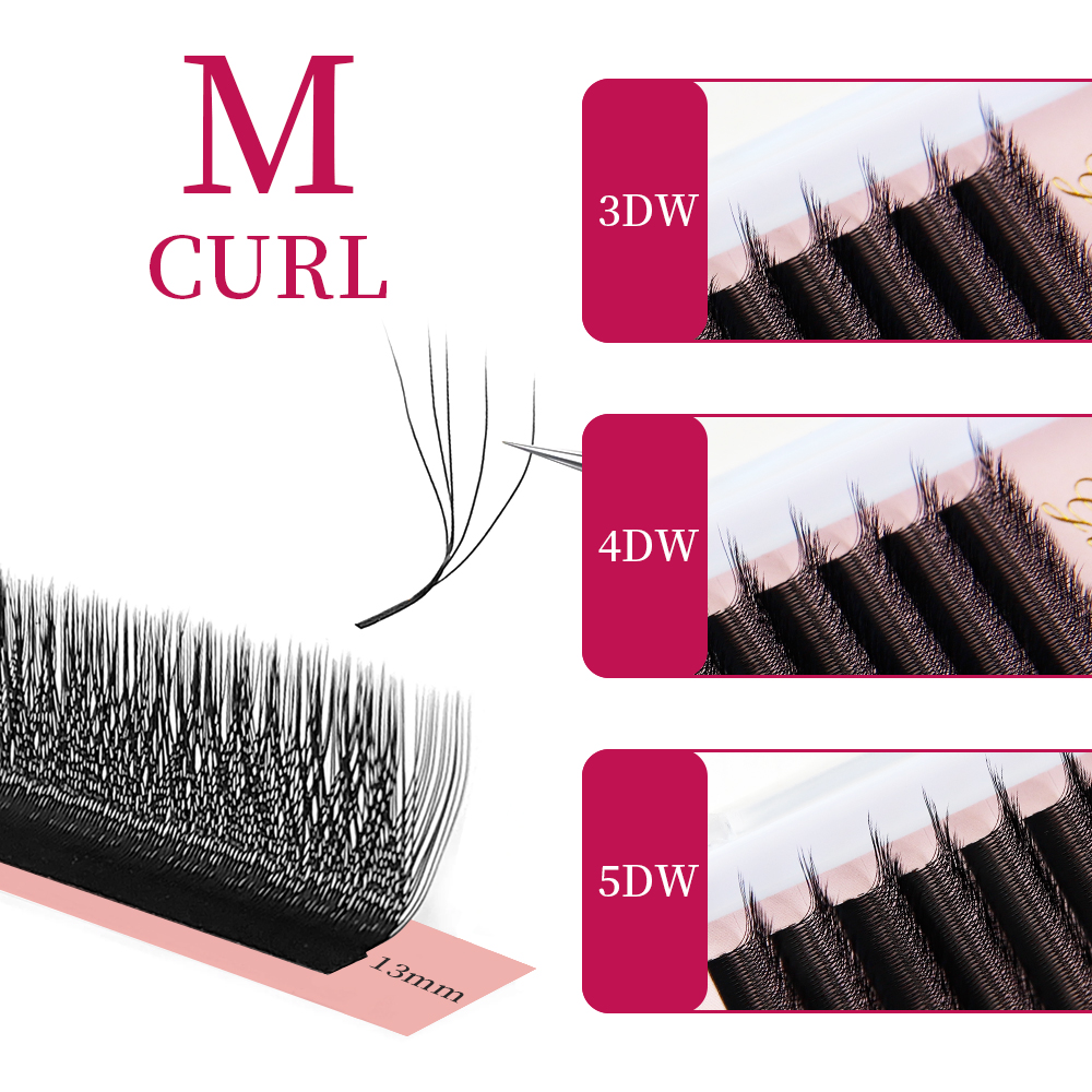 Eyelash Extension Volume Styles - Tanrıça W3D 4D 5D M Curl