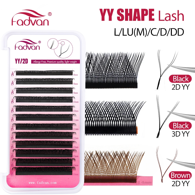 Eyelash Extension Yy - FADVAN YY/SYY Şekli L/LU(M)/C/D/DD Kahverengi Kirpik