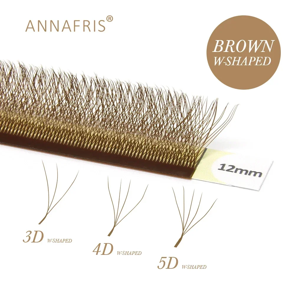 Eyelash Extension Yy - ANNAFRIS Kahverengi W Şekli Kirpik Uzantıları