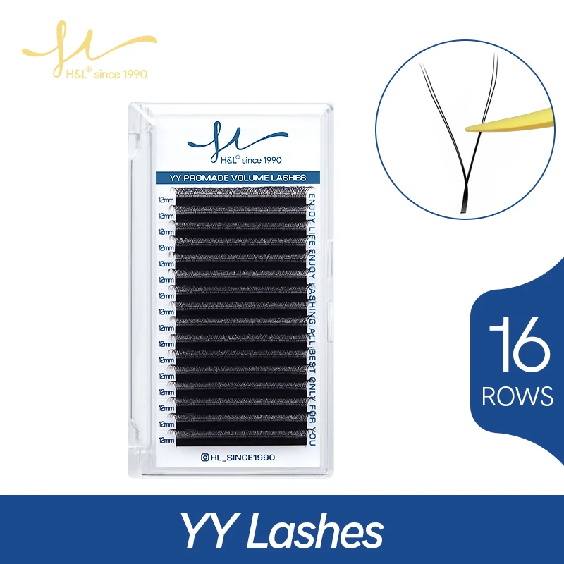 Eyelash Extension Y Shape - 16 ros YY şekli Lashes uzatma