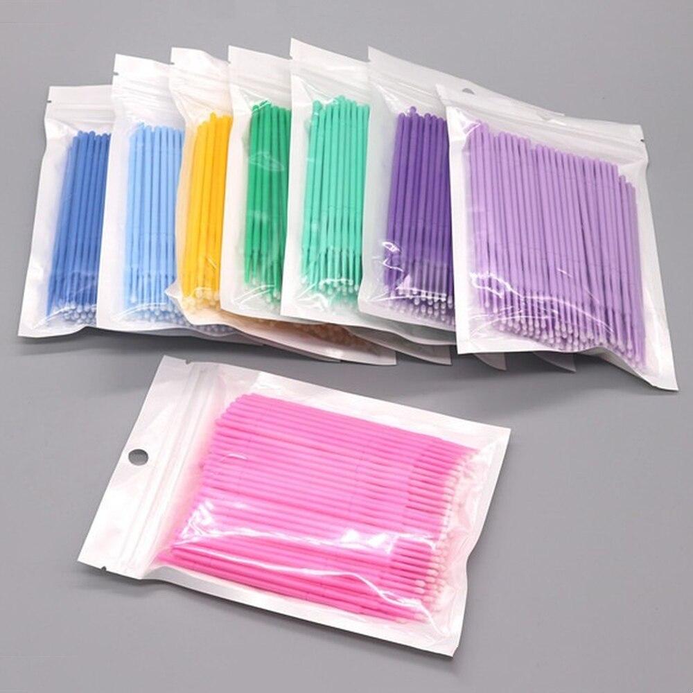 100 adet/grup Mikro Fırçalar M - Eyelash Extension With Glue incelemesi ve fiyatı