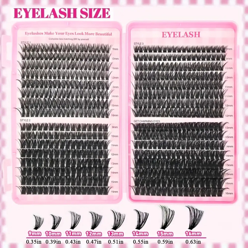 30/40/50/60/80/100D, Kalın 9-1 - Eyelash Extension Volume Styles incelemesi ve fiyatı
