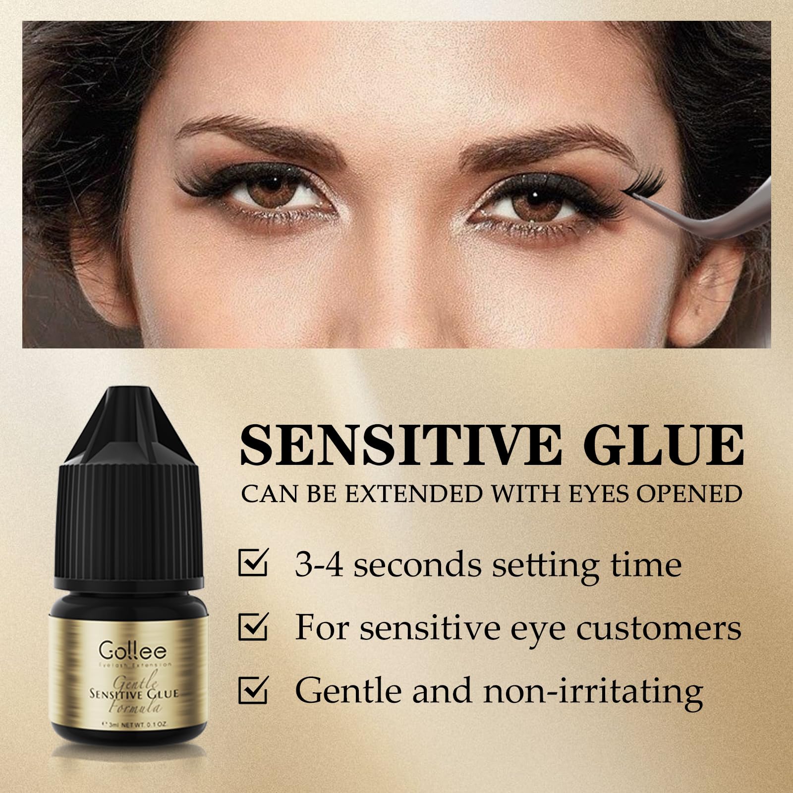 Gollee Kirpik Yapıştırıcısı De - Eyelash Extension Glue For Sensitive Eyes incelemesi ve fiyatı