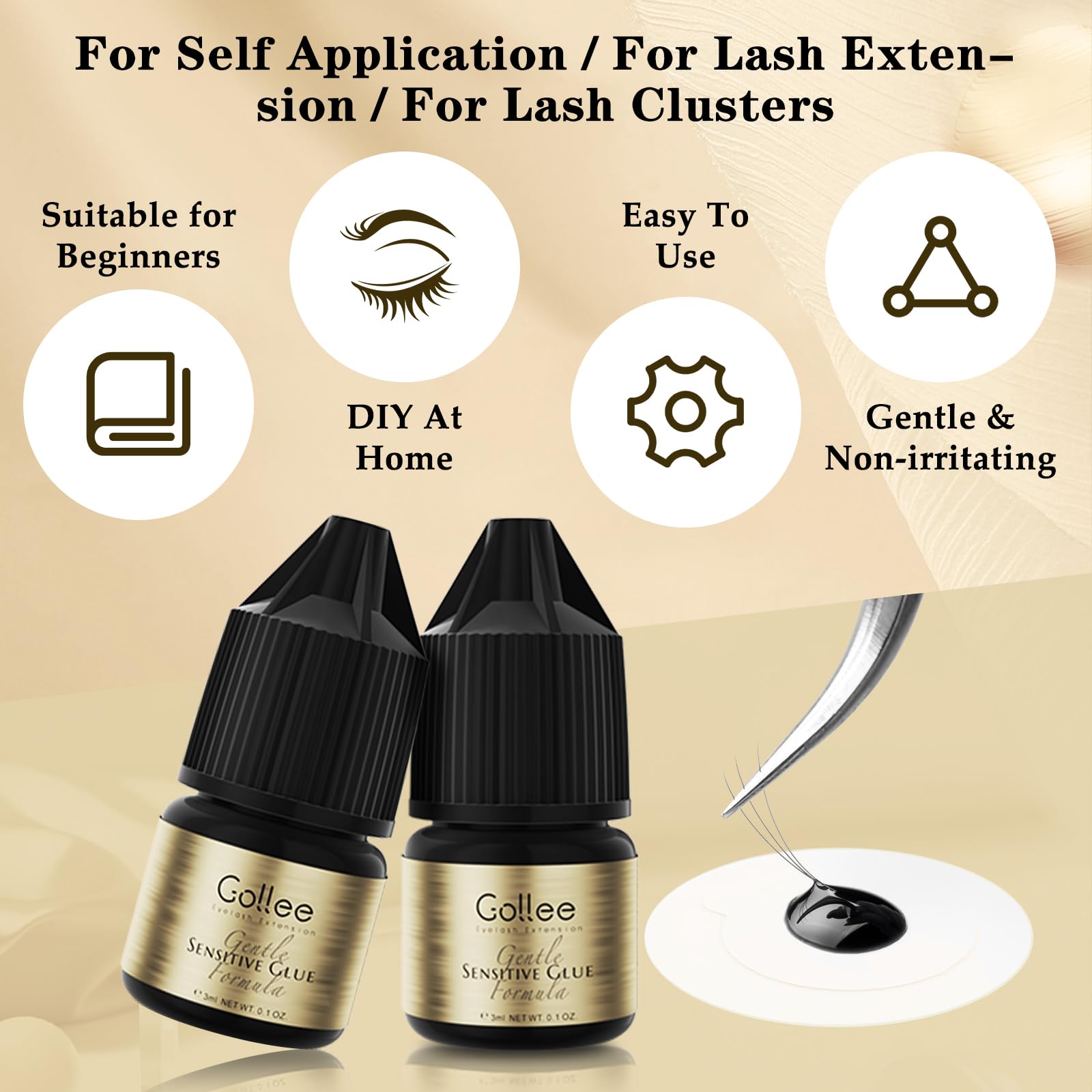 Gollee Kirpik Yapıştırıcısı De - Eyelash Extension Glue For Sensitive Eyes incelemesi ve fiyatı
