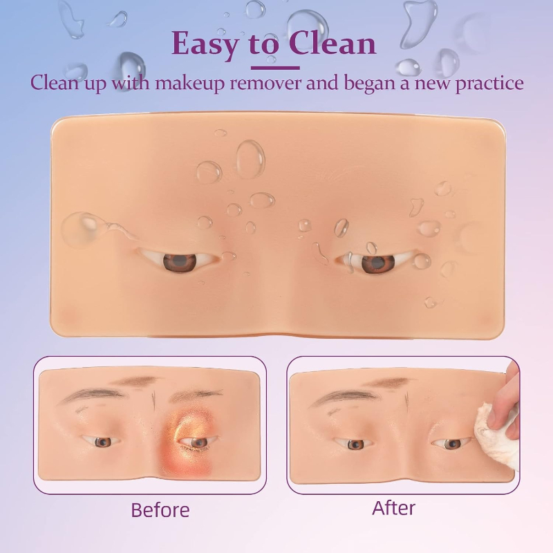 3D Silikon Yüz Makyaj Pratik T - Eyelash Extension Open Eye incelemesi ve fiyatı
